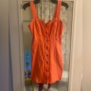 Mink Pink Orange button down dress